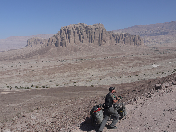 in a rocky desert